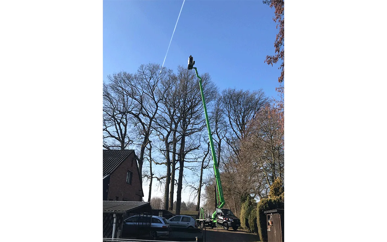 Gelenk-Teleskopbühne bei Baumpflegearbeiten in Bremen