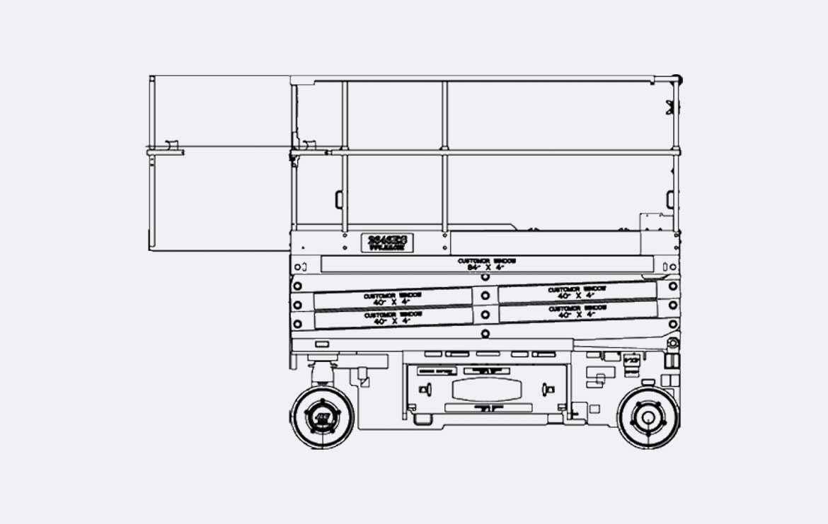 Scherenbühne MS10es – 9,77 m Arbeitshöhe, Elektro